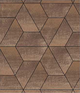 Тротуарная плитка ТРАПЕЦИЯ - Листопад гладкий Хаски