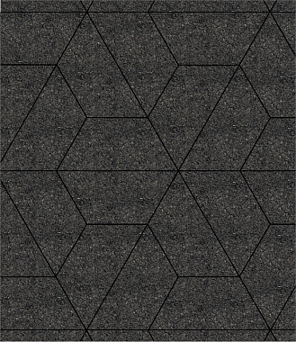 Тротуарная плитка ТРАПЕЦИЯ - Гранит Черный